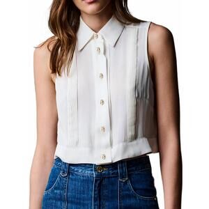 NEW HEVRON vera top in ivory